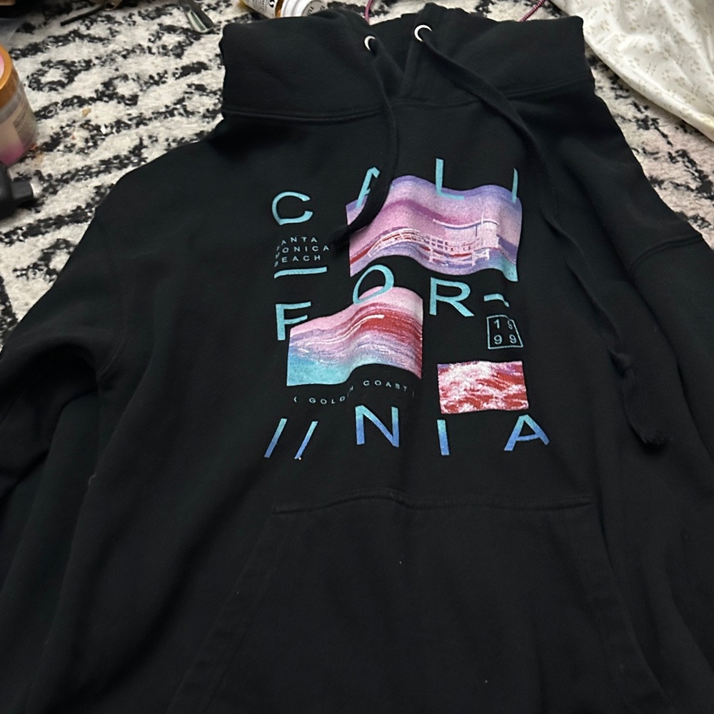 California Graphic Black Hoodie